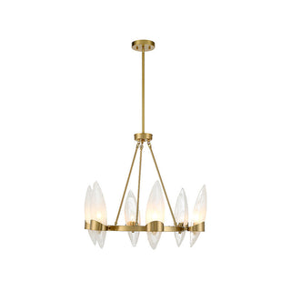 Nouvel 6-Light Chandelier in Warm Brass Warm Brass