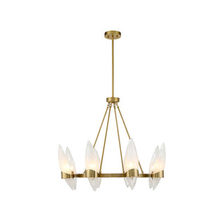 Nouvel 8-Light Chandelier in Warm Brass Warm Brass