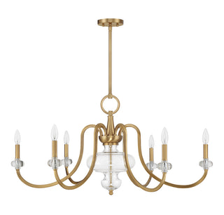 Bergdorf 6-Light Chandelier in Warm Brass