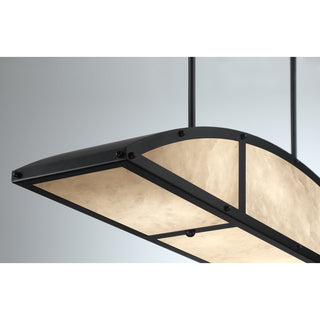 Legacy 4-Light Linear Chandelier in Matte Black by Breegan Jane