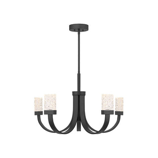 Kahn 6-Light LED Chandelier in Matte Black Matte Black