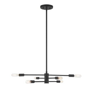 Lyrique 6-Light Chandelier in Matte Black Matte Black