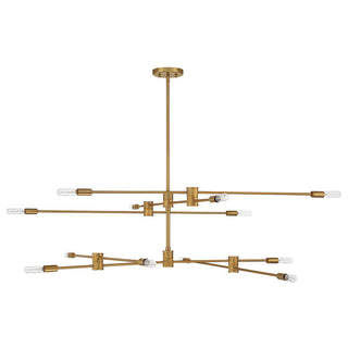 Lyrique 12-Light Chandelier in Warm Brass Warm Brass