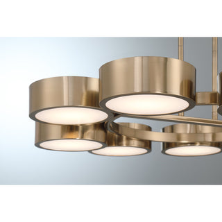 Talamanca 9-Light LED Chandelier in Noble Brass by Breegan Jane