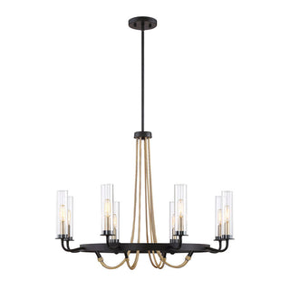 Kearney 8-Light Chandelier in Vintage Black with Warm Brass Vintage Black with Warm Brass