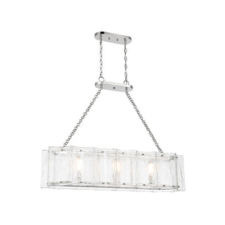 Genry 3-Light Linear Chandelier in Polished Nickel Polished Nickel