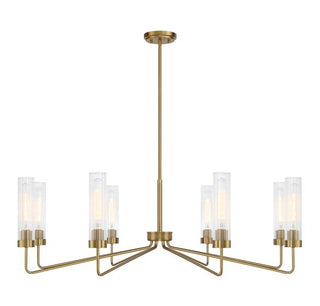 Baker 8-Light Chandelier in Warm Brass