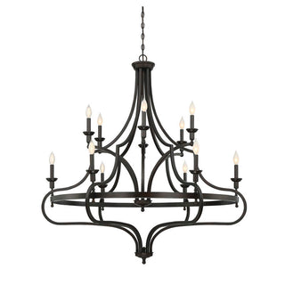 Shields 12-Light Chandelier in English Bronze English Bronze