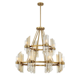 Biltmore 12-Light Chandelier in Warm Brass