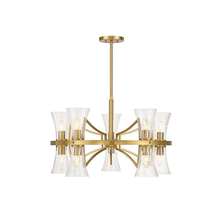 Bennington 10-Light Chandelier in Warm Brass Warm Brass