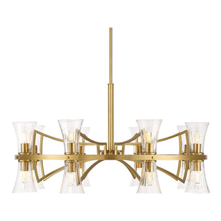 Bennington 16-Light Chandelier in Warm Brass Warm Brass