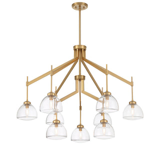 Corbin 9-Light Chandelier in Warm Brass