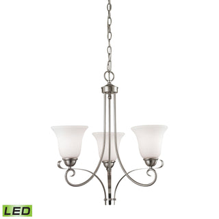 Brighton 20'' Wide 3-Light Chandeliers - Brushed Nickel