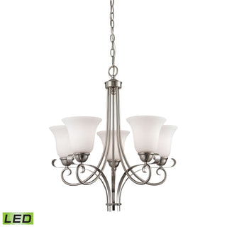 Brighton 22'' Wide 5-Light Chandeliers - Brushed Nickel