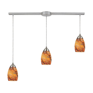 Vortex 36'' Wide 3-Light Pendant - Satin Nickel