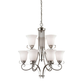 Brighton 25'' Wide 9-Light Chandeliers - Brushed Nickel