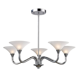 Jenson 5-Light Chandeliers in Polished Chrome