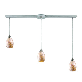 Capri 36'' Wide 3-Light Pendant - Satin Nickel