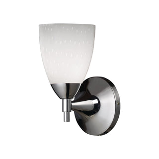 Celina 1-Light Wall Lamp in Polished Chrome with Simple White Glass