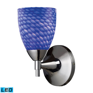 Celina 1-Light Wall Lamp in Polished Chrome with Sapphire Glass - Includes LED Bulb