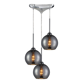 Cassandra 10'' Wide 3-Light Pendant - Polished Chrome