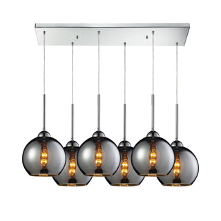 Cassandra 30'' Wide 6-Light Pendant - Polished Chrome