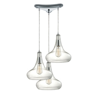 Orbital 10'' Wide 3-Light Pendant - Polished Chrome