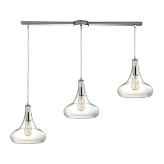 Orbital 36'' Wide 3-Light Pendant - Polished Chrome