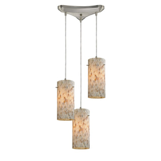 Capri 10'' Wide 3-Light Pendant - Satin Nickel