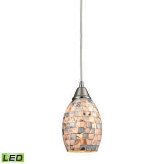 Capri 5'' Wide 1-Light Pendant - Satin Nickel (LED)