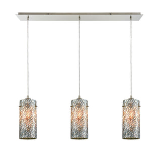 Capri 36'' Wide 3-Light Pendant - Satin Nickel