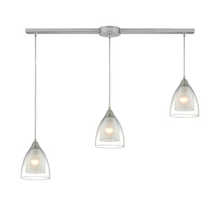 Layers 36'' Wide 3-Light Pendant - Satin Nickel