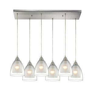 Layers 30'' Wide 6-Light Pendant - Satin Nickel