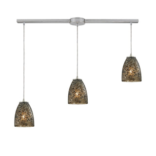 Fissure 36'' Wide 3-Light Pendant - Satin Nickel