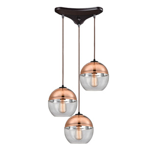 Revelo 17'' Wide 3-Light Multi Pendant - Oil Rubbed Bronze