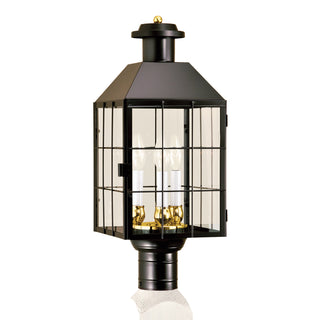 American Heritage Outdoor Post Lantern - Black