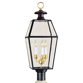 Olde Colony Outdoor Post Lantern - Black