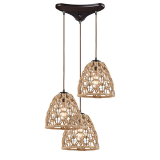 Coastal Inlet 12'' Wide 3-Light Pendant - Oil Rubbed Bronze