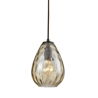 Lagoon 6'' Wide 1-Light Pendant - Oil Rubbed Bronze with Champagne