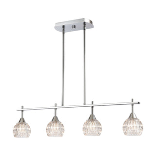 Kersey 34'' Wide 4-Light Linear Chandeliers - Polished Chrome