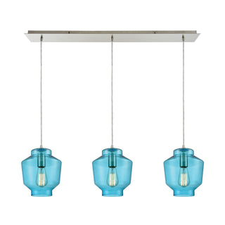 Barrel 36'' Wide 3-Light Mini Pendant - Satin Nickel