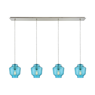 Barrel 46'' Wide 4-Light Mini Pendant - Satin Nickel