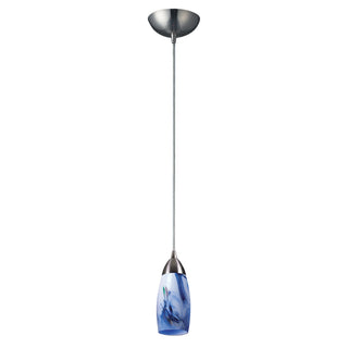 Milan 3'' Wide 1-Light Pendant - Satin Nickel with Mountain Glass (LED)