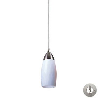 Milan 3'' Wide 1-Light Pendant - Satin Nickel with Simple White Glass (Includes Adapter Kit)