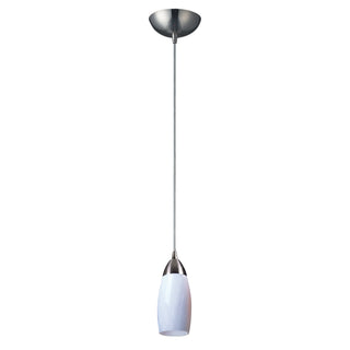 Milan 3'' Wide 1-Light Pendant - Satin Nickel with Simple White Glass (LED)