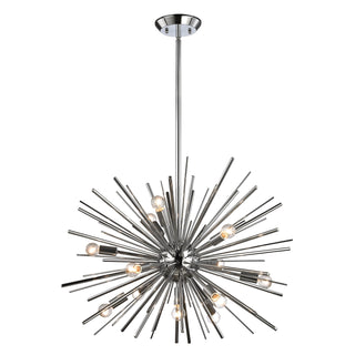 Starburst 27'' Wide 12-Light Chandeliers - Polished Chrome