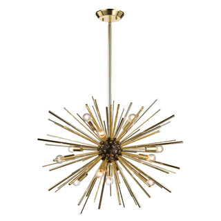 Starburst 27'' Wide 12-Light Chandeliers - Polished Gold