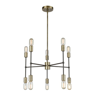 Up Down Century 24'' Wide 10-Light Chandeliers - Antique Brass