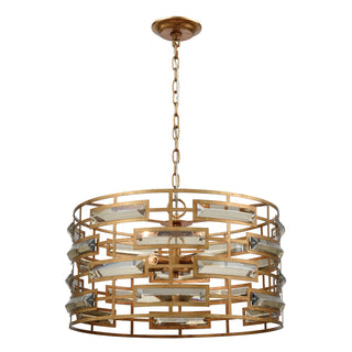 Metro 22'' Wide 5-Light Pendant - Gold Leaf