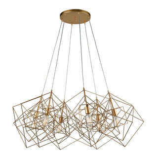 Connexions 48'' Wide 6-Light Chandeliers - Gold Leaf